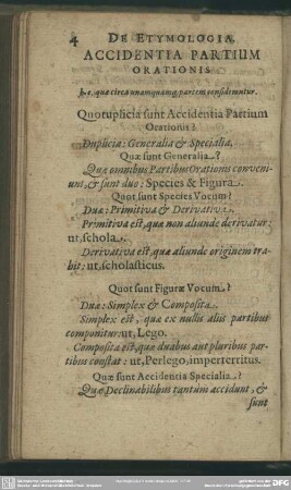 Accidentia Partium Orationis