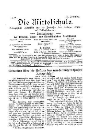 Gedanken über die Reform des neu-fremdsprachlichen Unterrichts
