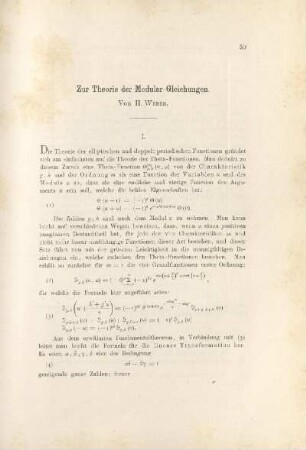 Zur Theorie der Modular-Gleichungen