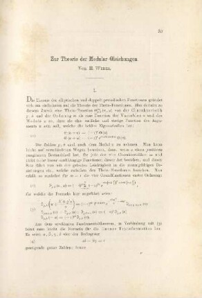 Zur Theorie der Modular-Gleichungen