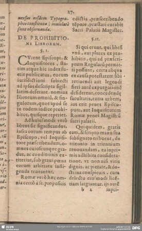 De Prohibitione Librorum