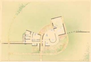 Landhaus Dr. Merkel: Grundriss EG mit Garten