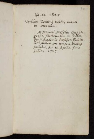 70r, Mästlin, Michael