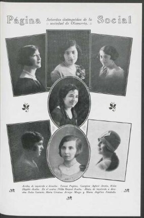 Página social - Señoritas distinguidas de la sociedad de Olavarria