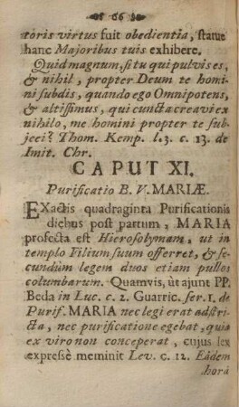 Caput XI. Purificatio B. V. Mariæ.