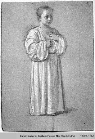 Figurenstudie zu "das Christuskind erscheint Santa Teresa"