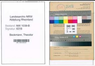Entnazifizierung Theodor Beckmann , geb. 24.09.1897 (Angestellter)