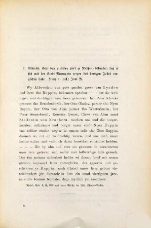 Urkundenbuch zur Geschichte des Geschlechts von Kröcher. [2],2, 1441 - 1859