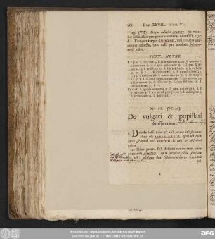 Tit. VI. (VI. 26.) De vulgari & pupillari substitutione.