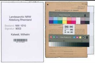 Entnazifizierung Wilhelm Kalweit , geb. 16.04.1897 (Bilanzbuchhalter)