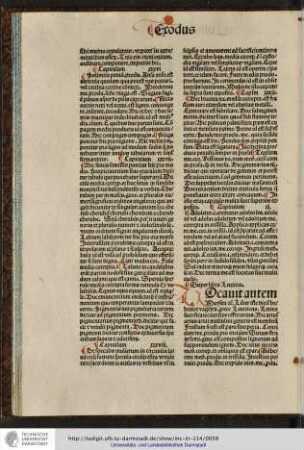 Vocavit autem Moysen etc. Liber iste dicitur hebraice vagetra, grece Leviticus, latine sacrificatorius sive offertorius...
