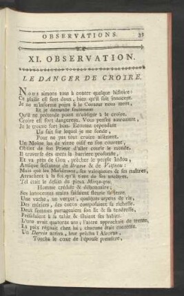 XI. Observation.