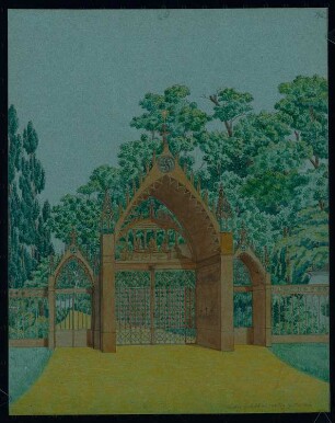 Friedhofsportal Monatskonkurrenz Juni 1832: Perspektivische Ansicht