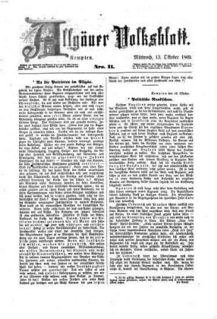 Allgäuer Volksblatt. 1869,10/12