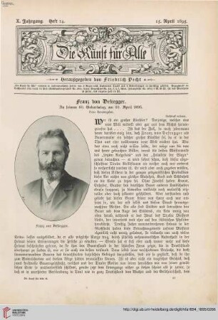 Franz von Defregger: zu seinem 60. Geburtstag, am 30. April 1895