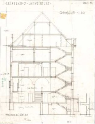 Fischer, Theodor; Schweinfurt (Bayern); Basaltwerke, Verwaltungs-Gebäude - Querschnitt