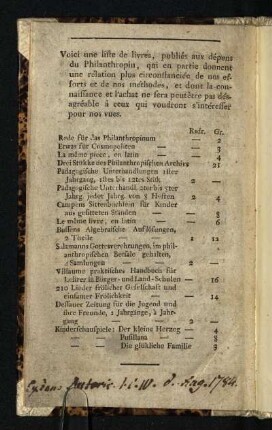 Voici une liste ...