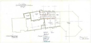 Gsaenger, Gustav; Prien / Chiemsee (Bayern); Ev. Kirche - Erweiterung mit Gemeindesaal u. Amtsräumen (Grundriss Keller)