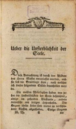 Friderich Just Riedel Weiland K. K. Raths, sämmtliche Schriften, 3. Philosophische Schriften