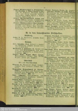 B) in den benachbarten Ortschaften