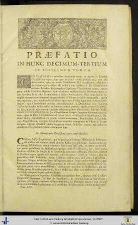 Praefatio in hunc decimum-tertium et postremum tomum.