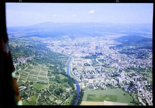 Lörrach: Gesamtansicht von Riehen aus [Luftbild]