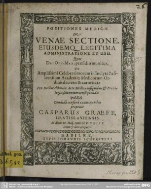 Positiones de venaesectione