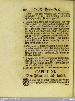 Caput. XI. Von Fischereyen und Teichen