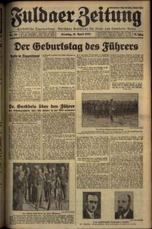 Erste Ausgabe vom Sonntag, den 21. April 1935.