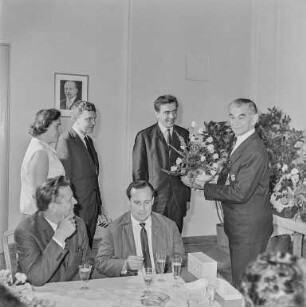 Bautzen. 60. Geburtstag des Vorsitzenden der Domowina Kurt Krjenc (deutscher Name Kurt Krenz, 1907-1978)