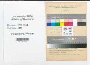 Entnazifizierung Wilhelm Stolzenberg , geb. 25.03.1915 (Oberzahlmeister)