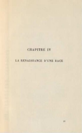 Chapitre IV La Renaissance D'Une Race