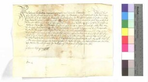 Propst Johann Christoph von Ellwangen verleiht dem Caspar Koch Äcker zu Lehen.