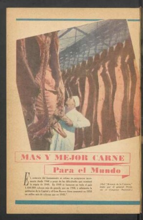 Mas y mejor carne para el mundo