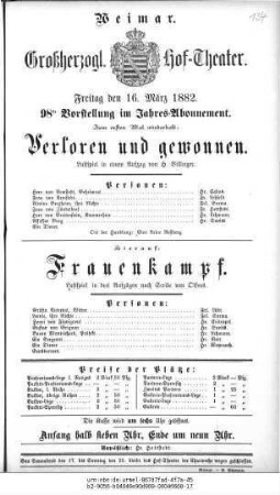 Verloren und gewonnen