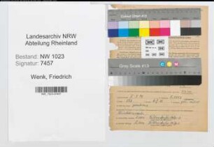 Entnazifizierung Friedrich Wenk , geb. 07.03.1906 ()