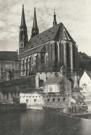 Görlitz, Peterskirche : Görlitz. Peterskirche vom Ostufer der Neiße aus