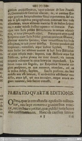 Praefatio Quartae Editionis