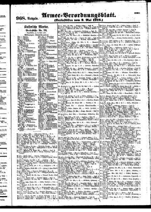 968. Ausgabe. Dienstag, 9. Mai 1916