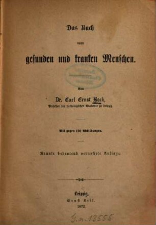 Das Buch vom gesunden und kranken Menschen