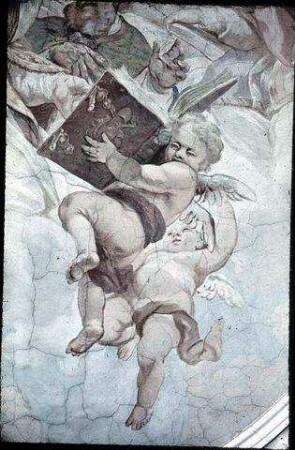 Kirchliche Würdenträger auf Wolken