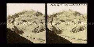 Blick zum Gipfel des Monte Rosa