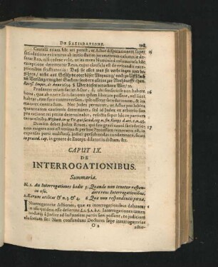 Caput IX. De Interrogationibus.