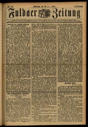 Ausgabe vom Mittwoch, den 20. Juli 1892.