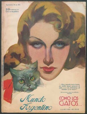 [La mujer y el gato] [Dibujo]