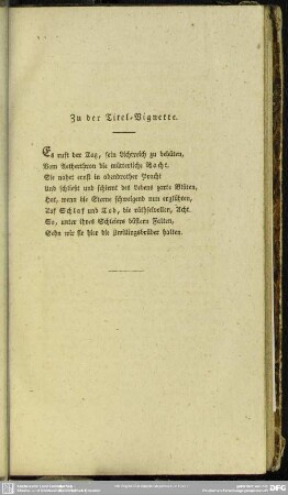 Zu der Titel-Vignette