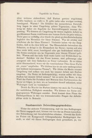 Fundamentale Beleuchtungsgrundsätze.