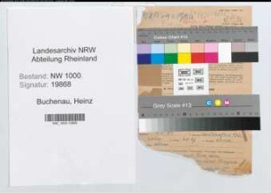 Entnazifizierung Heinz Buchenau, geb. 07.02.1897 (Baurat)