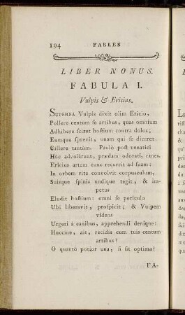 Fabula I. = Fable I. - Fabula XVI. = Fable XVI.