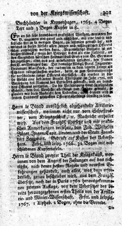 Ausführlich abgehandelte Artilleriewissenschaft.